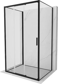 Mexen Exo-3S kabina prysznicowa 3-ścienna rozsuwana 95 x 70 cm, transparent, czarna - 8153-095-070-70-00-3S