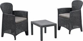 Zestaw ogrodowy AKITA, 3-częściowy, antracytowy I.P.A.E-Progarden