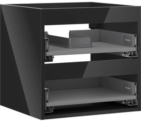Mexen Box-A korpus szafki podumywalkowej 50 cm, 2 szuflady, czarny połysk - 91AX0-0500-470-2-70