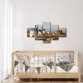 Obraz - Wiatraki Consuegra, Hiszpania (125x70 cm)