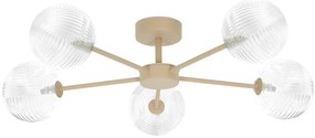 Ryflowana lampa sufitowa transparentna D0-M36