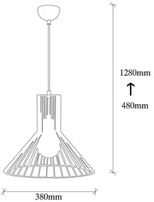 Czarna lampa wisząca z metalowym kloszem ø 38 cm Fellini – Opviq lights