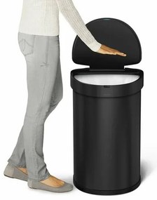 Simplehuman Półokrągły kosz bezdotykowy 45 l,czarny