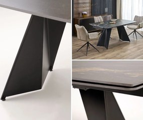 Stół do jadalni z rozkładanym blatem ze spieku Armani Halmar