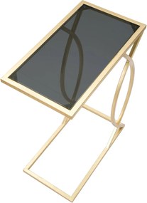 Stolik pomocniczy w stylu glamour, wys. 60 cm