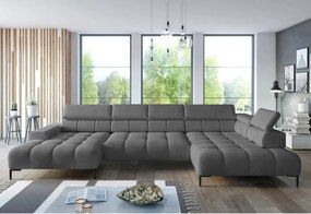 Narożnik PLAZA XL Prawostronny Elektryczna regulacja Tkanina SOLAR 96 WERSAL