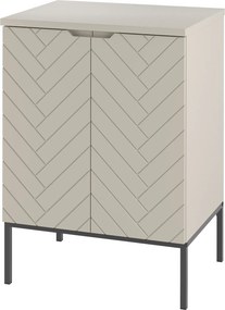 Szafka pod umywalkę nablatową Aspen 09, cashmere/czarny, 60 cm - zestaw 1