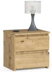 Skandynawska szafka nocna dąb artisan - Atika 3X