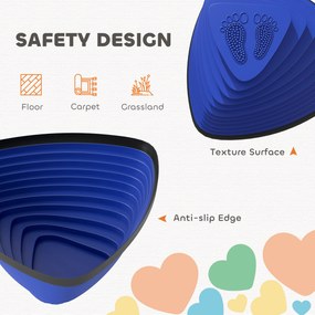 AIYAPLAY Zestaw 9 Trittsteine, design antypoślizgowy, do użytku wewnętrznego i zewnętrznego, łatwe do układania, kolorowe