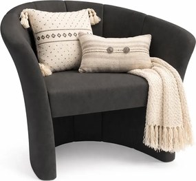 Grafitowy Elegancki Fotel Do Salonu F7-G85