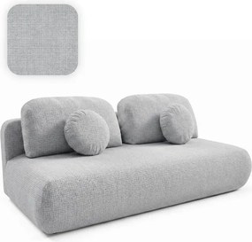 Sofa BASE Rozkładana Dwuosobowa Szara Szenil Nowoczesna