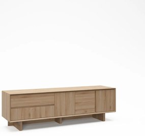 Szafka pod TV w dekorze dębu w naturalnym kolorze 180x55x45 cm Carpi – Marckeric
