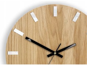 Zegar na ścianę nowoczesny drewniany z cichym mechanizmem okrągły solidny