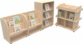 Zestaw mobilnych biblioteczek przedszkolnych Smart 01 - kącik czytelniczy