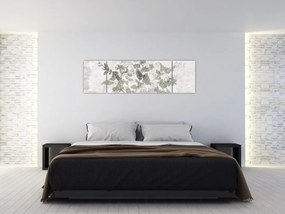 Obraz - Rośliny w gipsie (170x50 cm)