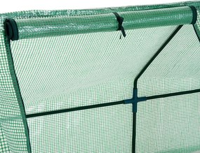 Outsunny Tunel Foliowy Mini Szklarnia Ogrodowa Łatwy Montaż 270x90x90cm Zielony | Aosom PL