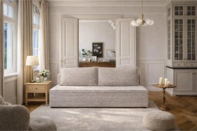 Sofa z funkcją spania i pojemnikiem DUO, tkanina Velo, Szary