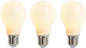 Zestaw 3 żarówek LED z filamentem E27 przyciemnianych matowych 5W 380lm 2350K