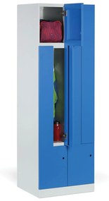 Metalowa szafka ubraniowa Z, 4-drzwiowa, 1850 x 600 x 500 mm, zamek RFID, drzwi laminowane, biała