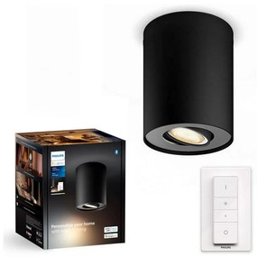 Philips - LED Ściemnialne oświetlenie punktowe Hue PILLAR 1xGU10/4,2W/230V + pilot czarne