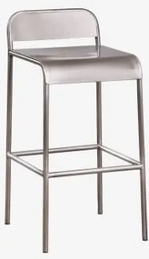 Wysoki Stołek Ze Stali Nierdzewnej Narnial ↑65 Cm & Stal Nierdzewna - Sklum