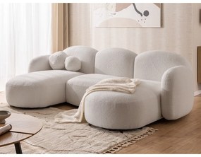 Kremowy narożnik z materiału bouclé (w kształcie litery U) Orbit – Ropez