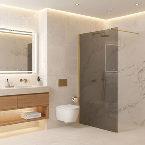Kabina prysznicowa Walk-In Rea Flexi Grey / Gold 140