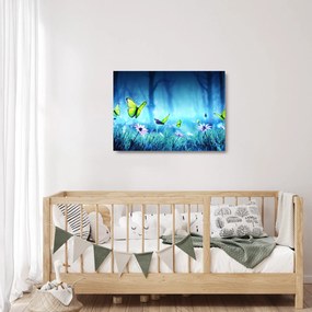 Obraz na szkle - Mistyczna leśna polana (70x50 cm)