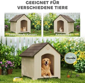 PawHut Budka dla psa, wodoodporny schron dla średnich/dużych psów, Wymiary: 88L x 79B x 89H cm | Aosom PL