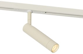 Nowoczesny reflektor Slimline Uzzy w kolorze beżowym i białym do systemu szynowego jednofazowego Nowoczesny Oswietlenie wewnetrzne