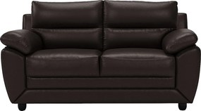 Kanapa 2-osobowa MANOA z ekoskóry - Brązowy