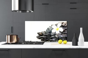 Panel nad blat kuchenny Harmonia Zen: Kwiaty i Skała