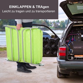 Outsunny Składany Leżak Ogrodowy Zielony Komfort i Styl 182x56x28cm | Aosom PL