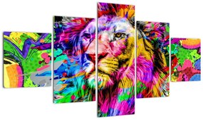 Obraz - obraz 3D lwa (125x70 cm)