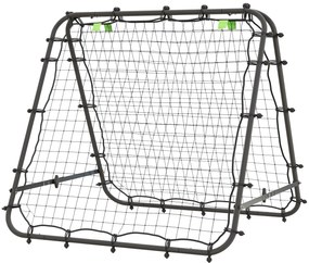 HOMCOM Bramka Piłkarska, Regulowana, Składana, Metalowa Rama, 100 x 95 cm, Czarny