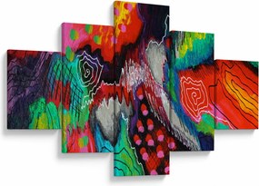 Abstrakcyjny obraz - kolory (125x70 cm)
