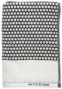 Czarno-białe bawełniane ręczniki zestaw 2 szt. 40x60 cm Grid – Mette Ditmer Denmark