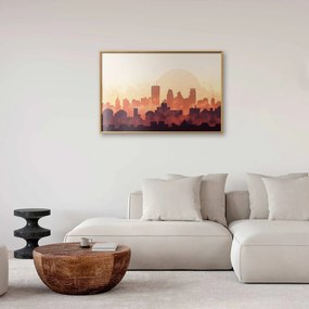 Plakat Żar miasta 30x21 cm z ramą złotą bez marginesu ARTGEIST B