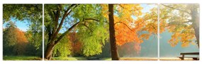 Obraz - Spokojny jesienny krajobraz (170x50 cm)