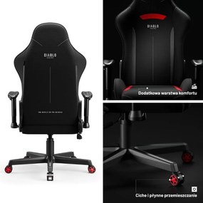 Fotel do gamingu Diablo X-St4rter czarno-czerwony