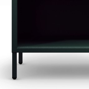 Niski regał metalowy butelkowa zieleń Modern LUCA, 1000 x 900 x 350 mm