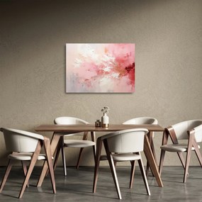 Obraz na szkle - Różowa abstrakcja (70x50 cm)