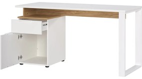 Biurko z białym blatem 61x140 cm Hasselt – Germania