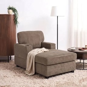 Fotel Wypoczynkowy Sofa NEO Beżowy Sztruksowy