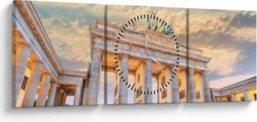 Obraz - Brama Brandenburska, Berlin, Niemcy (z zegarem) (90x30 cm)