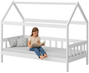 Białe sosnowe łóżko domek dla dziecka G9-Z69