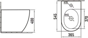 Mexen Lena bidet stojący, czarny mat - 36225285