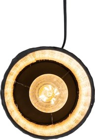 Rustykalna lampa stołowa z rattanu - Kata