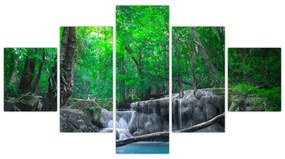Obraz - Wodospad Erawan, Kanchanaburi, Tajlandia (125x70 cm)