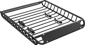 SPORTNOW Uniwersalny Bagażnik Dachowy Kosz Dachowy z Deflektorem Wiatru, do 150 kg, 116 x 92 x 11,5 cm na SUV-y i Pickupy, Czarny | Aosom PL